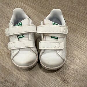 Adidas Kids White Velcro Sneakers